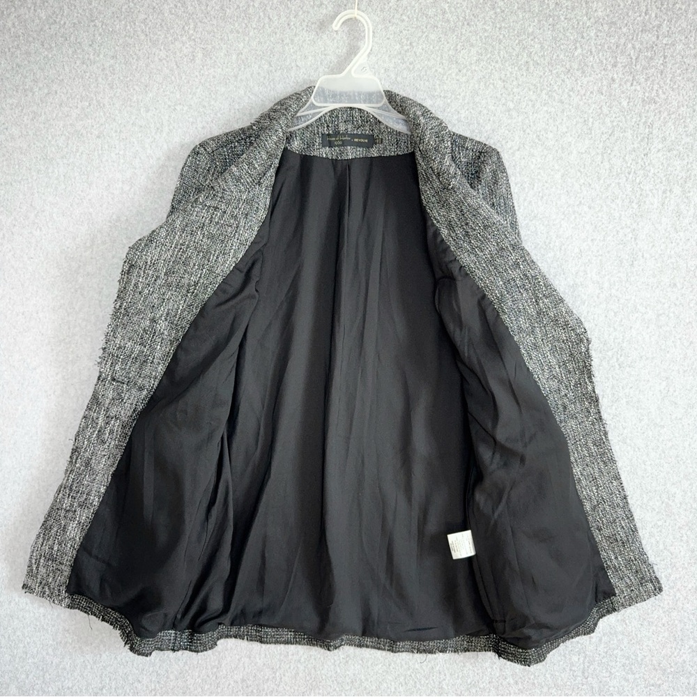 House of Harlow X Revolve Jacket Womens Small Black White Silver Blazer Holiday - Picture 13 of 16